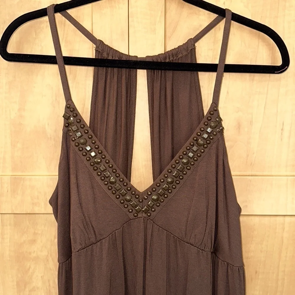 Y2K Vintage Halter Dress with Jewel Studs, by INC International Concepts